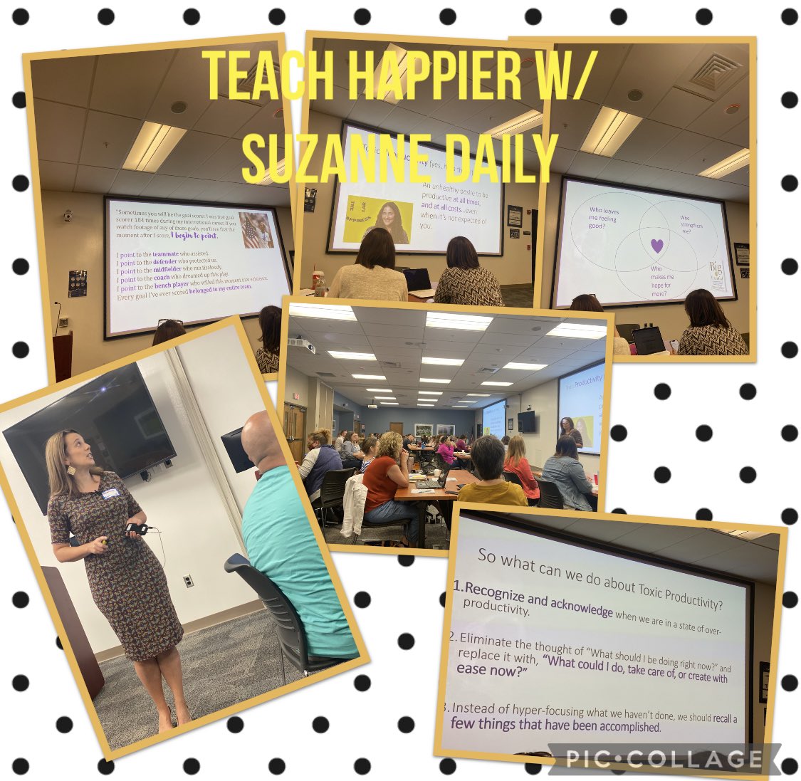 megburkeall4ed's tweet photo. Today’s Fri-YAY goes out to @MCIULearns and our #CMC collaborative learning how to teach happier from @DaileySuzanne and designing accessible digital content with @OrtliebJulie and @CassieBrusch https://t.co/3el0C9qZfY