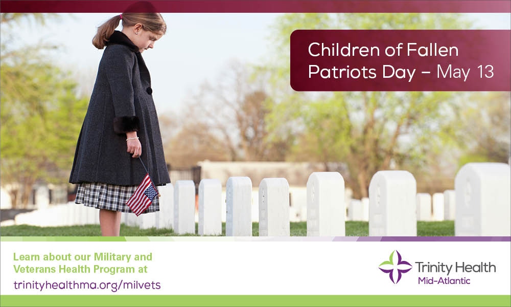 trinityhealthma's tweet photo. #DYK? Approximately 25,000 children have lost an active duty parent in the military over the last 35 years. #milvets https://t.co/lZJ2vUrRJr