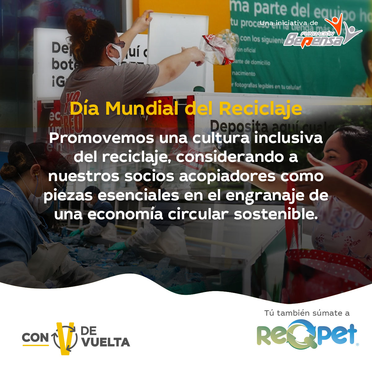 FundBepensa's tweet photo. Desde los centros de acopio costeros y todos los contenedores #ReQPET en la península de Yucatán, este valioso residuo es enviado a @Petstarmx para convertirse en una materia prima limpia y sostenible, capaz de ser reciclada infinita cantidad de veces.
#DíaMundialDelReciclaje https://t.co/9r0H7rNFvn