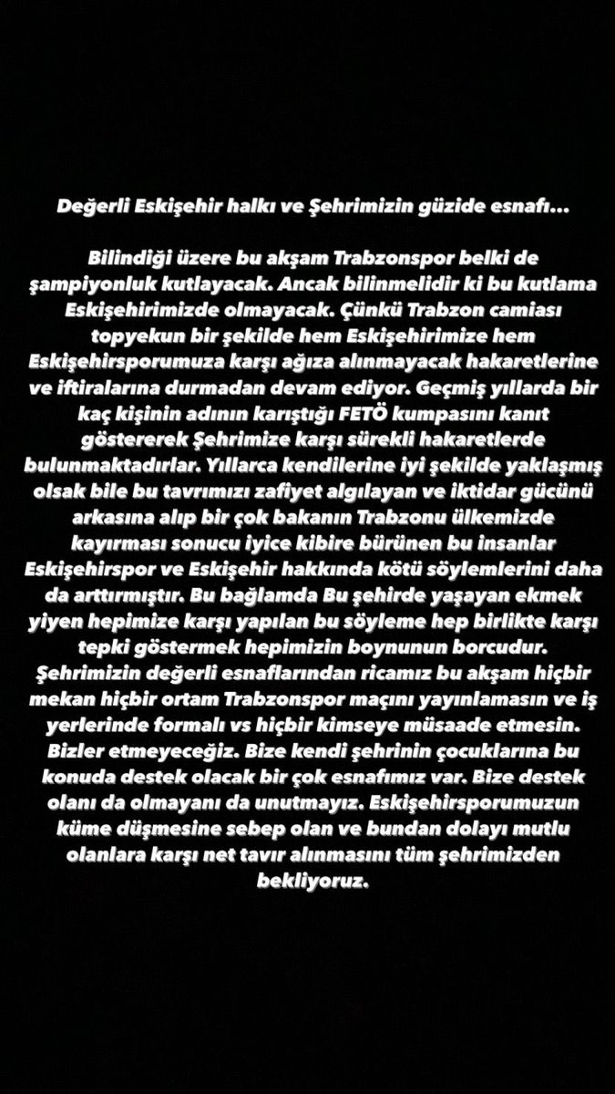 mehmetesk1974's tweet photo. Bu yazıyı paylaşmak suçmuş….❗️

#Eskişehirspor https://t.co/nFf6m1GDQ0