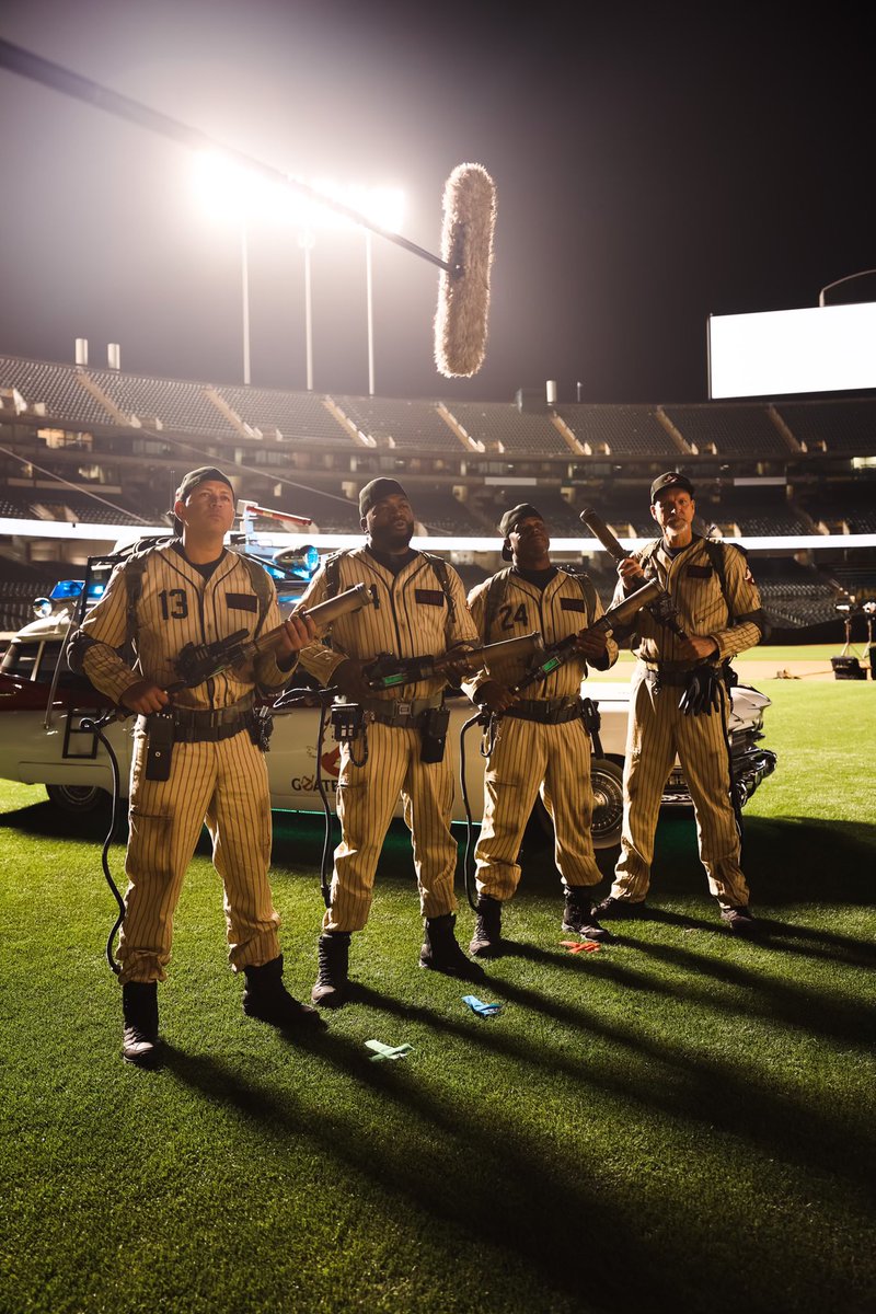 AROD's tweet photo. Who you gonna call?! 👻
Man, this was so much fun uniting with my brothers to take down some ghosts for DirecTV #GoatBusters https://t.co/Ww35KTaGav