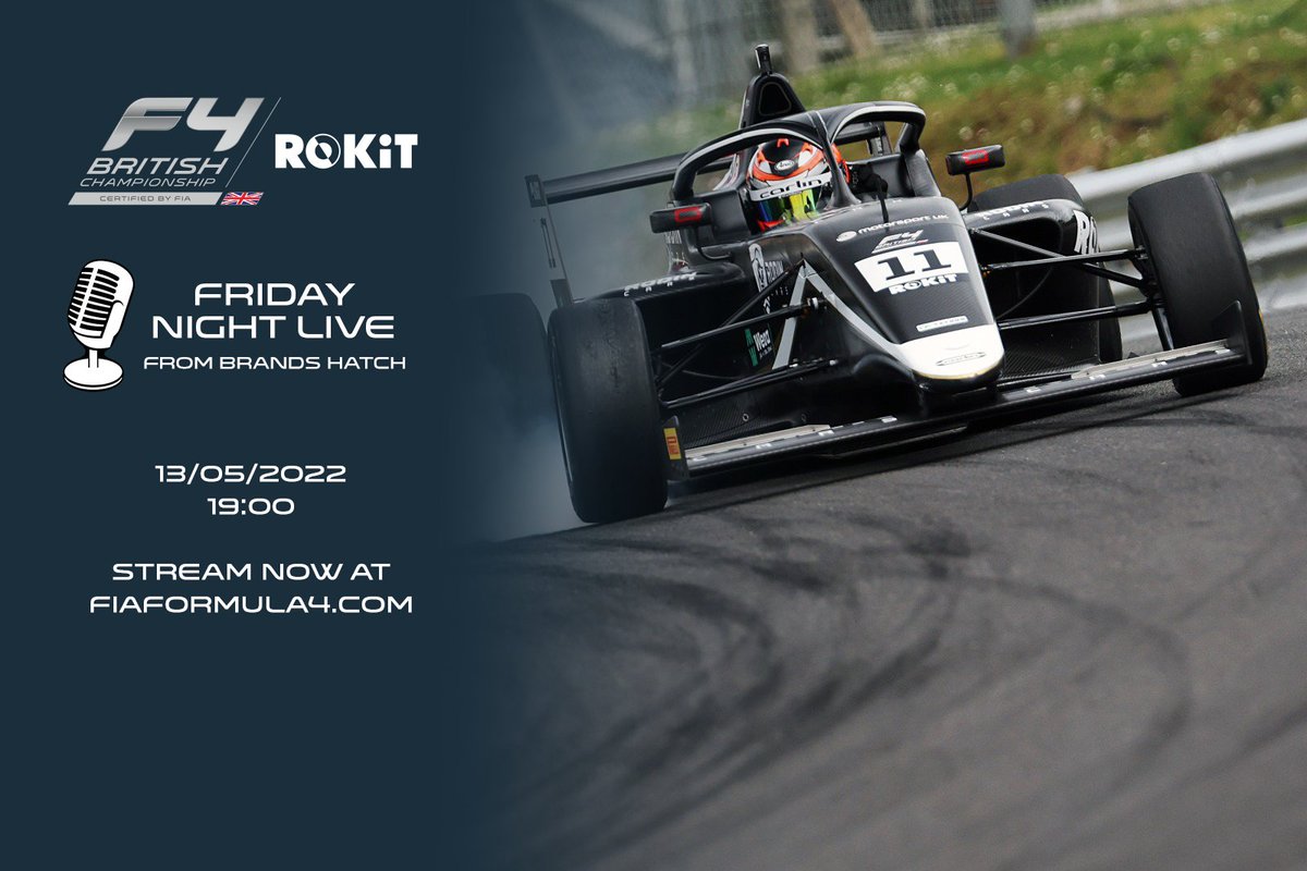 BritishF4's tweet image. We've got a bumper line-up for you on 'Friday Night Live' tonight! 📻

We'll hear from all our championship contenders, Kiwi duo Louis Sharp/@LiamLawson30 and build up to all the action at @Brands_Hatch 🗣️

Listen here in 10 mins 👉bit.ly/3NaO7mS

#BritishF4 | #ROKiT