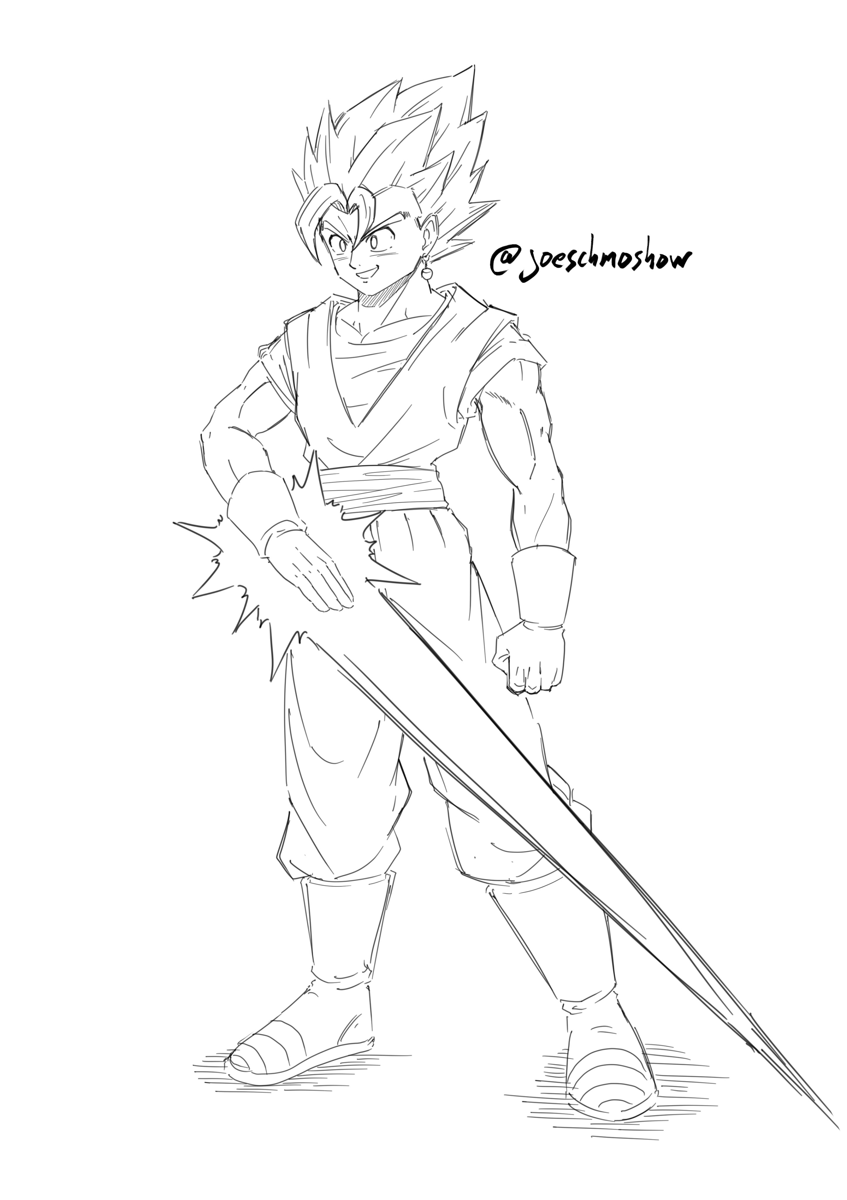 Joe (Commissions Open) on X: "Vegito study sketch #vegito #DragonBallSuper  #anime #Manga #Sketching #drawing https://t.co/IUVHJU2x0J" / X