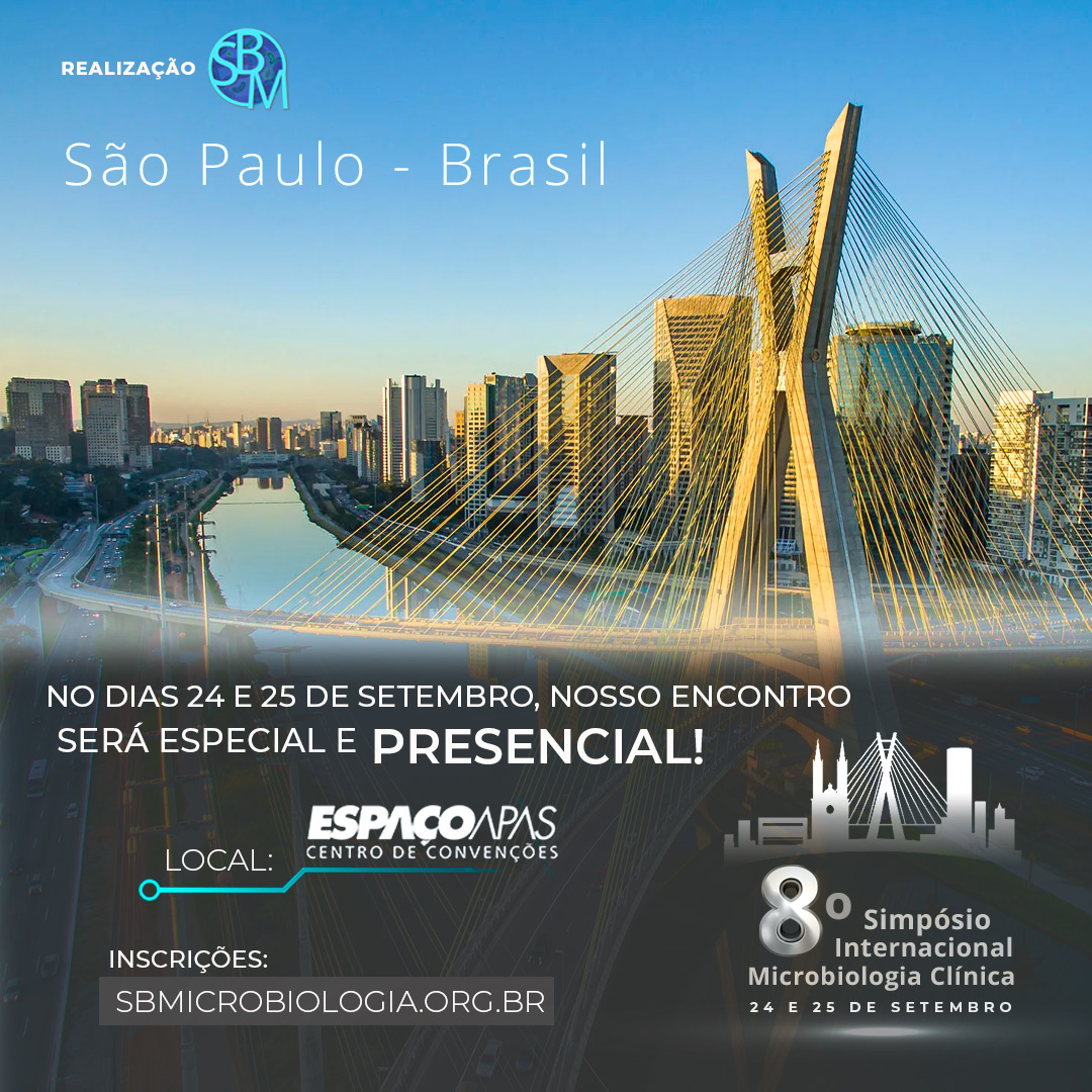SociedadeSbm's tweet image. Prepare-se para o nosso primeiro evento 100% presencial do ano!

Local : Espaço APAS - Centro de Convenções
@espaçoapas 

Link para inscrições: sbmicrobiologia.org.br/8simc2022/
#Simpósio #Microbiologia #SBM #SociedadeBrasileiradeMicrobiologia