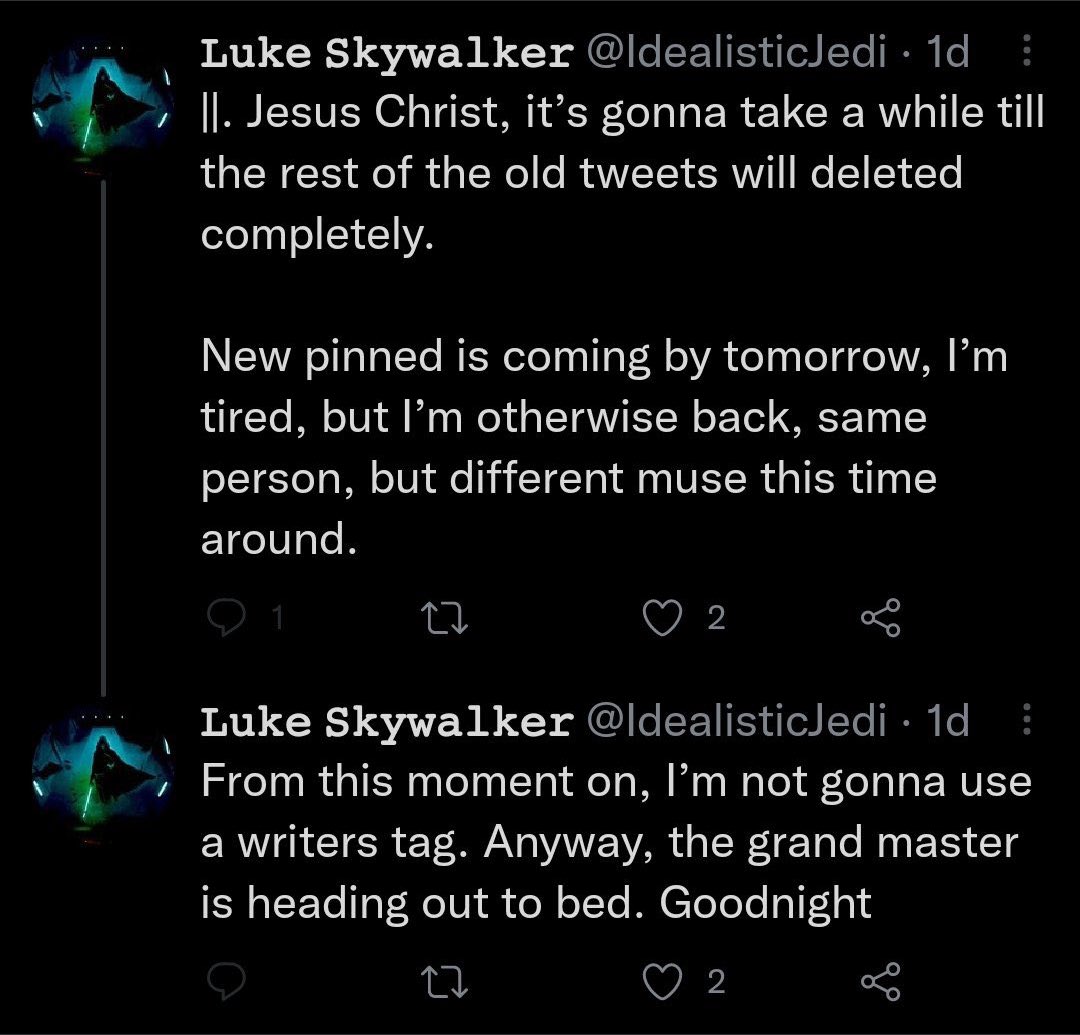 OFBESKARSTEEL's tweet photo. // TW — pedophilia / incest / racism 

alright because I see a lot of new faces around the Star Wars verse I wanna take this time to remind y’all that Zeus is still out there. 

He used to be  @/ReveredGeneral and is now going by @/idealisticjedi https://t.co/fG3JeS5x4N