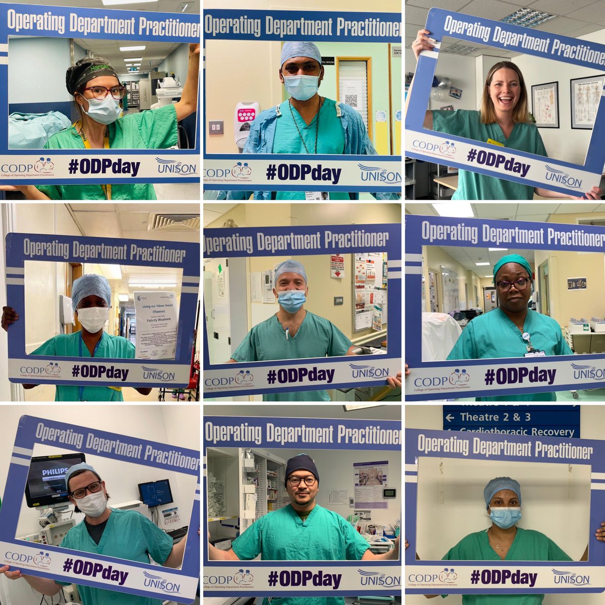 Capping the week celebrating with our wonderful ODPs in Theatres! Thank you for all that you do to keep our patients safe! Happy ODP day! #ODPday