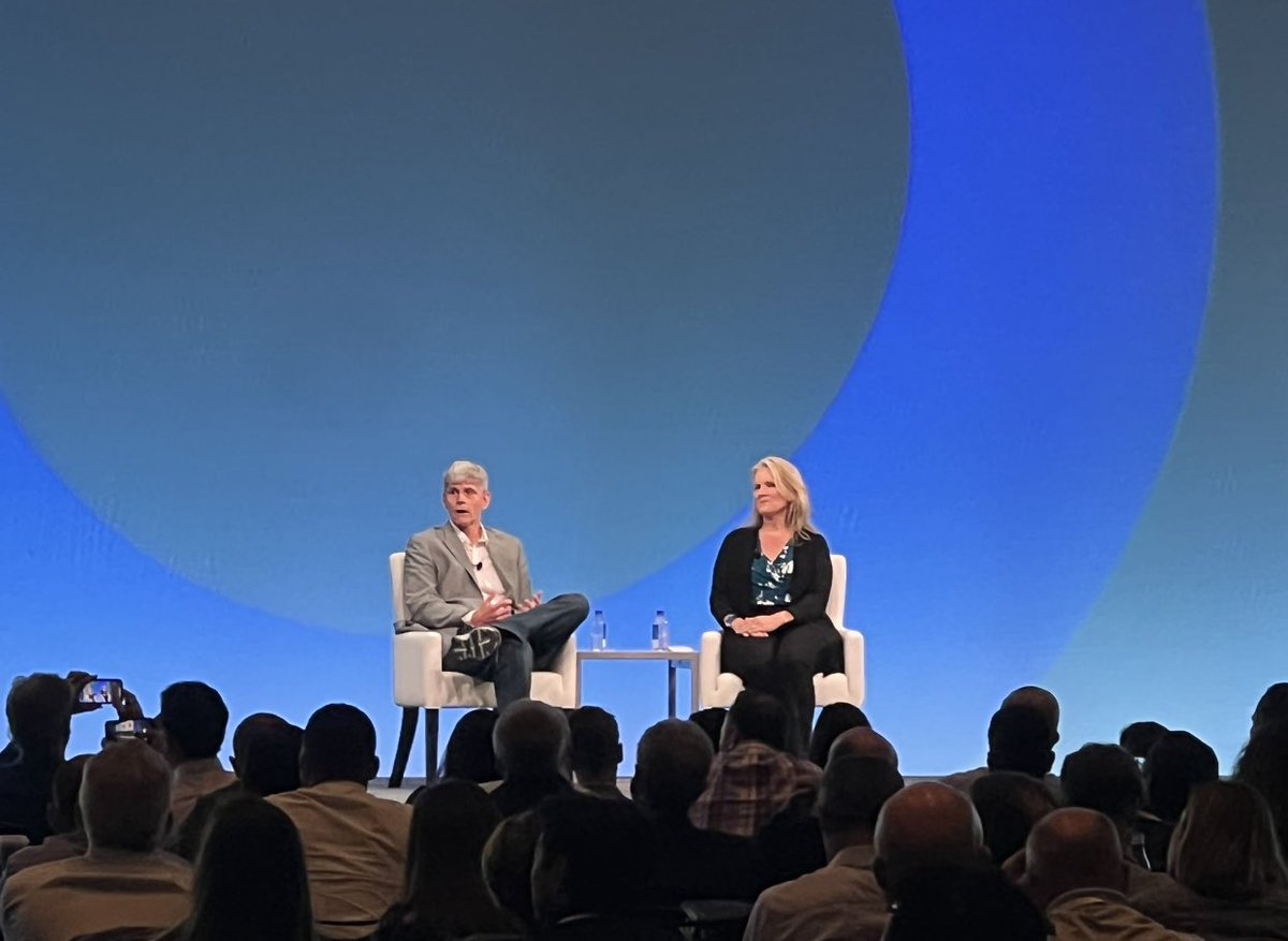 ScottZoldi's tweet photo. That’s a wrap for #FICOWorld! Thank you @cortnie_cdo for our mainstage conversation on the important topics of #AI #trust #ResponsibleAI #governance #ESG https://t.co/k4jDpDllqn