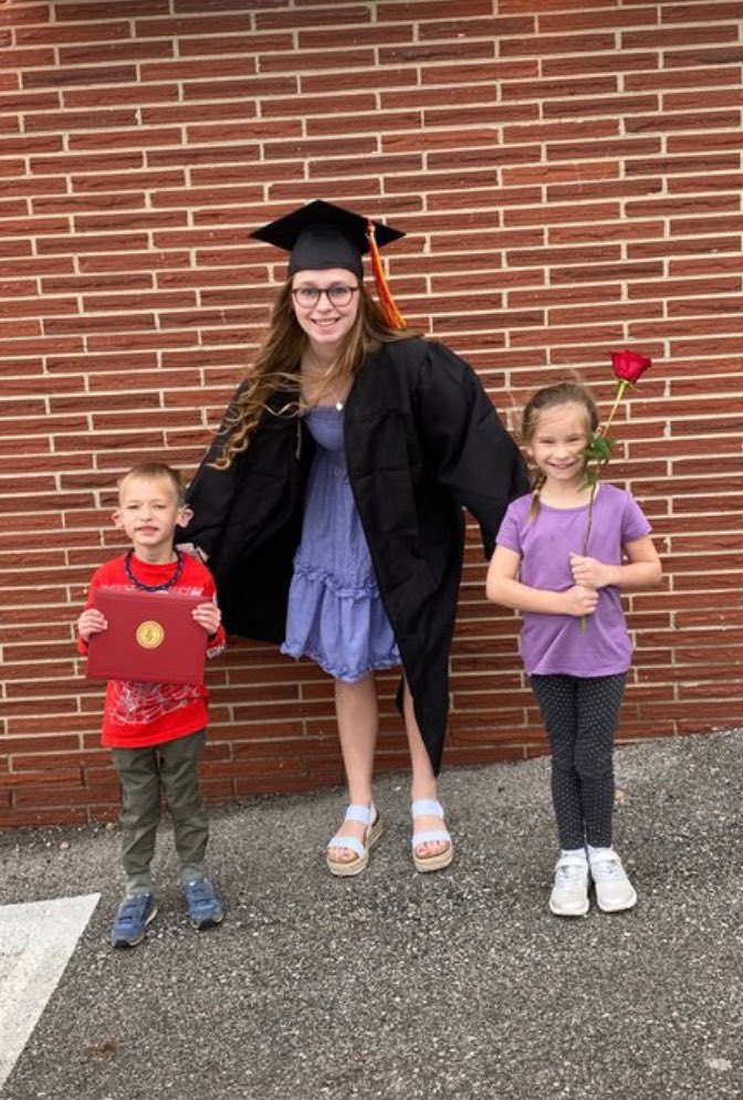 SimpsonWSOC's tweet photo. 🔴🟡Congratulations Tatum Tremain for graduating from Simpson College! 

Next stop for Tatum is @MidlandWSoccer where she will pursue a masters degree and coach as a grad assistant! 👏👏

Thank you @TatumTremain for all you’ve done for #SimpCoWoSo!

#ONESimpson #FAMILY #RollStorm https://t.co/kKxqJMfc51