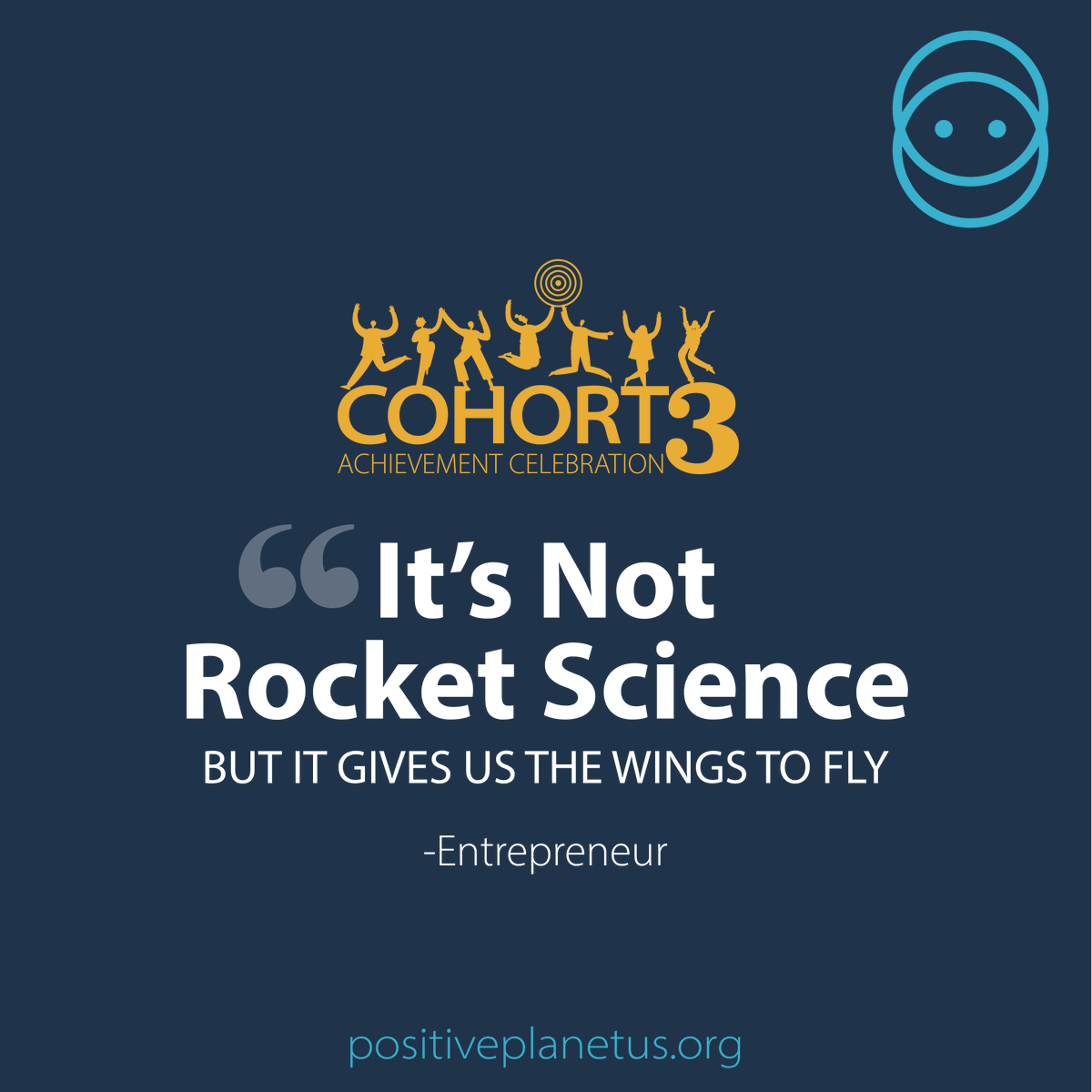 PositivePlanetU's tweet photo. It’s Not Rocket Science!

It’s just a combination of focus, discipline &amp; commitment,
accompanied with the customized Accelerator Hub training, 

To be a #Positive entrepreneur.

Our Cohort 3 fresh batch of #19 entrepreneurs did it,
And, so can you! https://t.co/DkaW8H8ag2