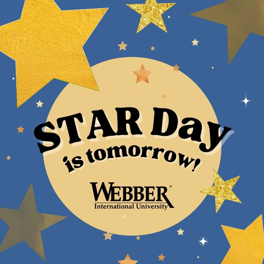 Webber_edu's tweet photo. Tomorrow is STAR Day at Webber! 🌟 We can't wait to see our incoming students on campus and help you get a head start on your fall semester! #beaSTAR #STARday #welcometowebber #studentlifeatwebber https://t.co/8ihbhNQOh9