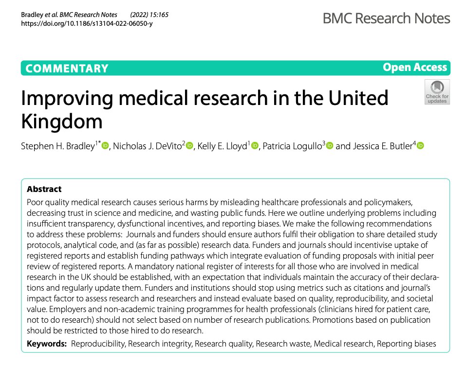 patlogullo's tweet photo. Glad to have collaborated on this commentary about how transparency and appropriate incentives for #goodreporting can contribute to improving medical research as a whole.
@EQUATORNetwork
https://t.co/RzreCojBvJ https://t.co/EKtUIAiQ1r
