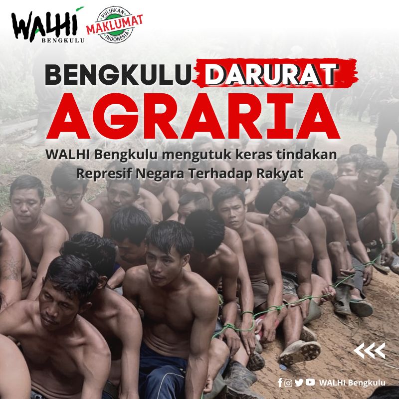 (lagi) Negara dengan terbuka memperlihatkan wajah aslinya dengan menggunakan istrumen negara terhadap Rakyat untuk melindungi Korporat

#BengkuluDaruratAgraria
#StopKekerasanAparat