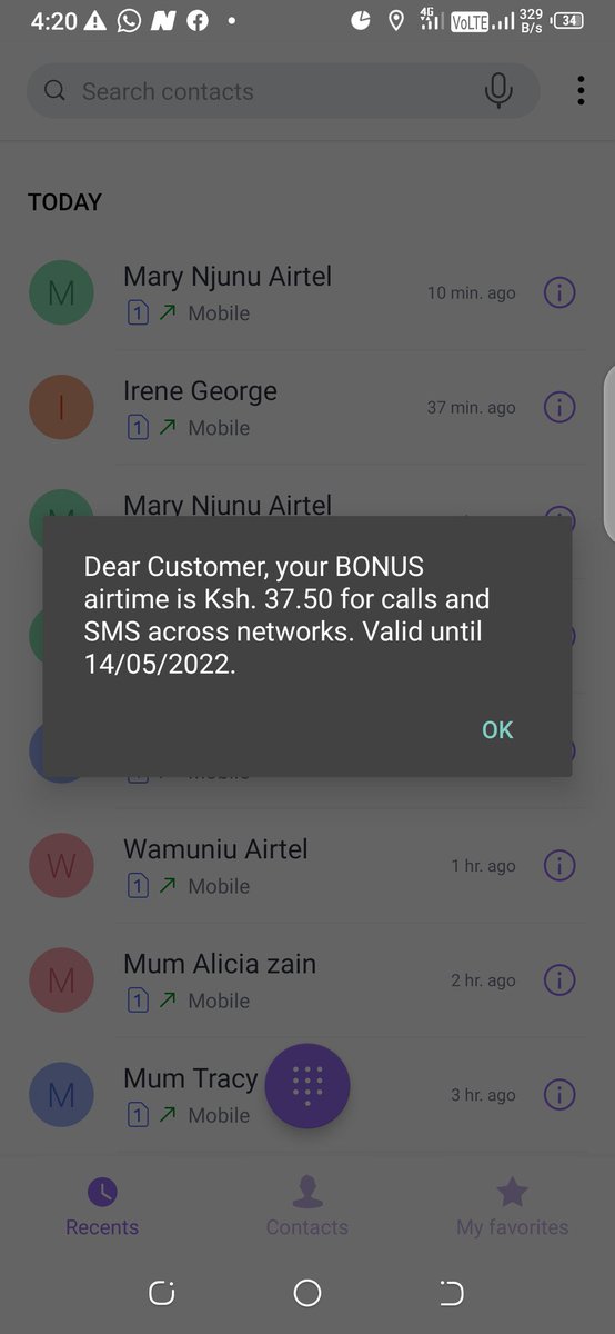 Wanjauww's tweet photo. @AIRTEL_KE This is the message on *131*1#. the bonus airtime is not getting used up. https://t.co/p4CKA2LBxR
