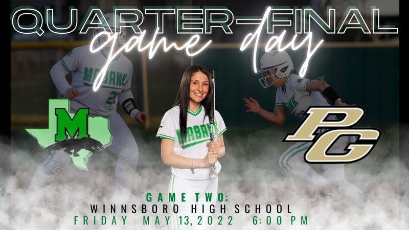 Game two of Round 3!!! Come out and cheer these ladies on as they look to advance to the Regional Semis! Wear camo if possible, but whatever you wear let’s be LOUD! 📍Winnsboro HS Field ⏱6:00 p.m.