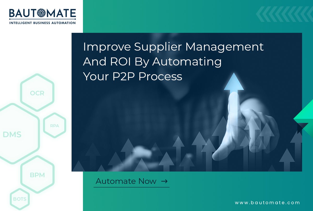 Bautomate_BPA's tweet image. #P2Pautomation reduces human error, cash flow risks, invisible spending, and sub-optimal supply chain management from your #procurement and accounting systems.
With real-time budget control, improve supplier management and ROI.