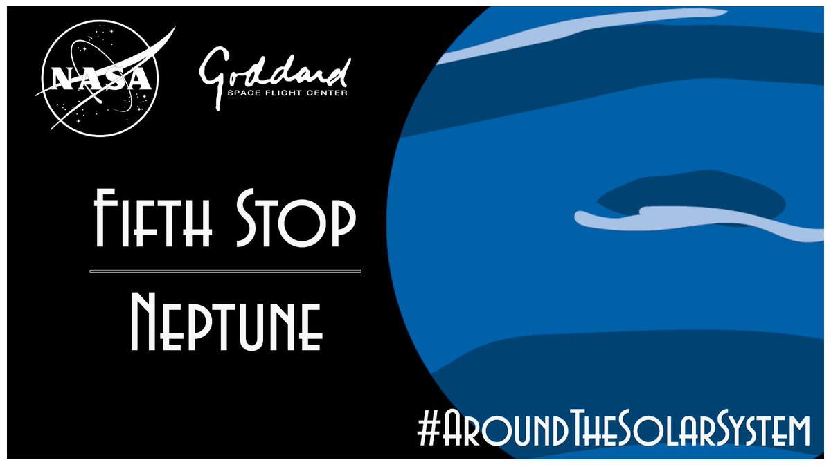 NASAGoddard's tweet photo. You voted to travel the furthest on today's trip #AroundTheSolarSystem! We're headed to Neptune. @NASASolarSystem, could you shed some light on this dark planet for us? https://t.co/ce1hD8OWEM