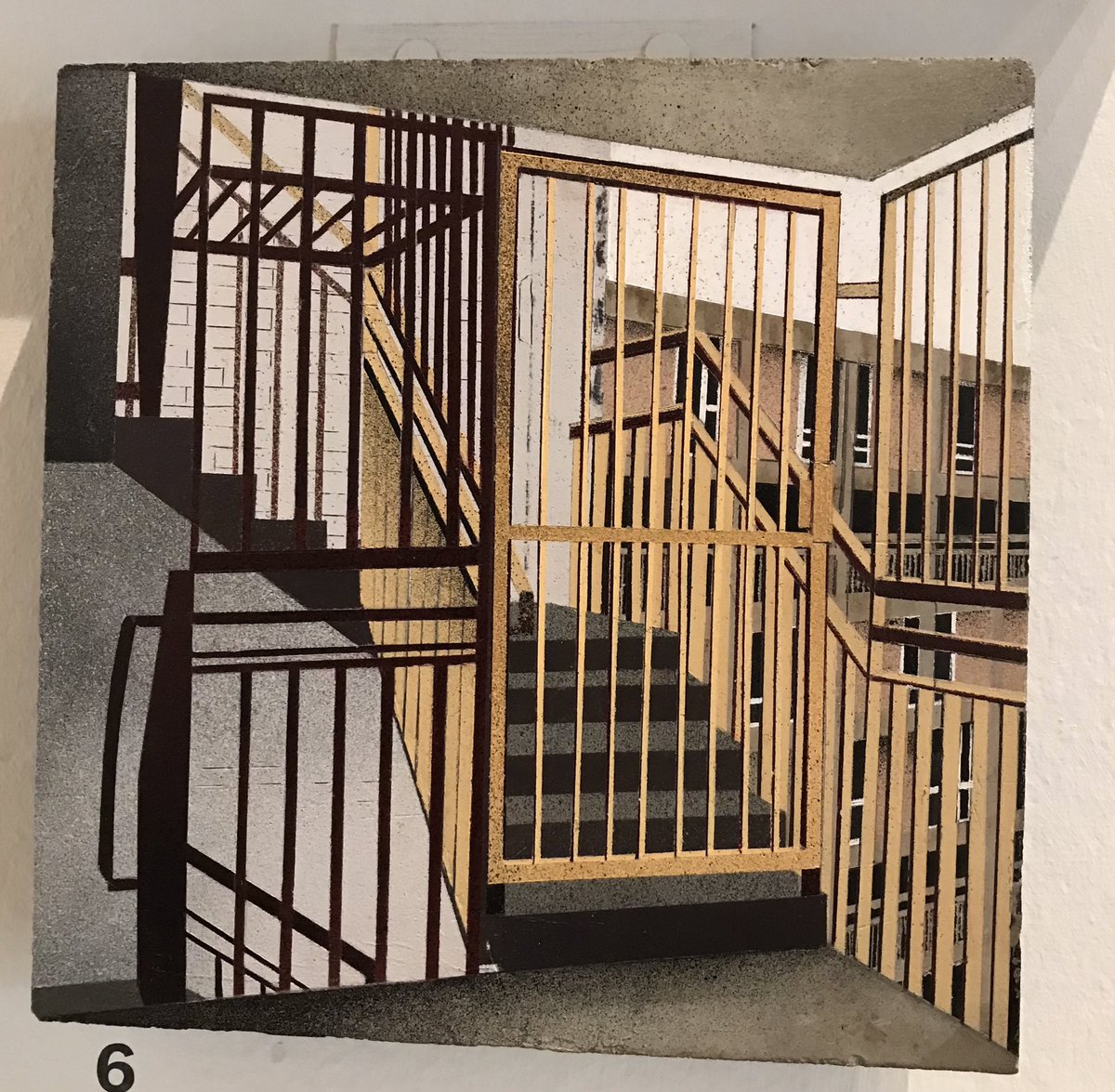 SarahMakepeace's tweet photo. Adored these paintings by @mandypayne24 at #Sheffield’s Millennium Gallery, of Park Hill flats. #brutalism #art proper @GrimArtGroup https://t.co/Bt1VXSuuAA