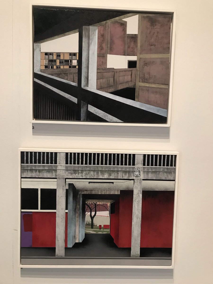 SarahMakepeace's tweet photo. Adored these paintings by @mandypayne24 at #Sheffield’s Millennium Gallery, of Park Hill flats. #brutalism #art proper @GrimArtGroup https://t.co/Bt1VXSuuAA