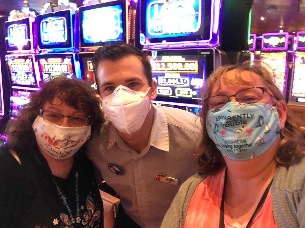 jeanetteb00's tweet photo. @CarnivalCruise I’ve been on 3 so far and I’ve got 2 booked this year! Well, they are all re-books 4 times over. 😂  This was taken December 30, 2021 on The Panorama with our FAVORITE BARTENDER/SERVER Dejan! My sister and I can’t wait to cruise in August on the Mardi Gras with 2 NEW People! https://t.co/qdfmMkV5d6