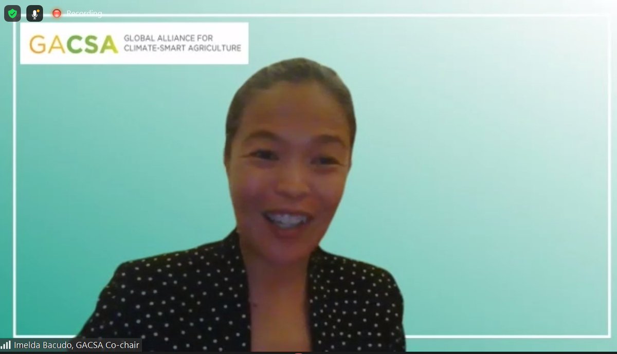 GACSA_news's tweet photo. “The #IACSA Project supported the organization of the #GACSA FU and the activities of the three action groups within GACSA, mainly six #casestudies that assessed the state of #CSA #implementation” - Ms Imelda Bacudo, GACSA Co-Chair https://t.co/PWUuBCIjOo