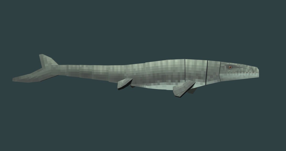 Minecraft Mosasaurus hoffmanni 

#blockbench #pixelart #paleoart #lowpoly #minecraft