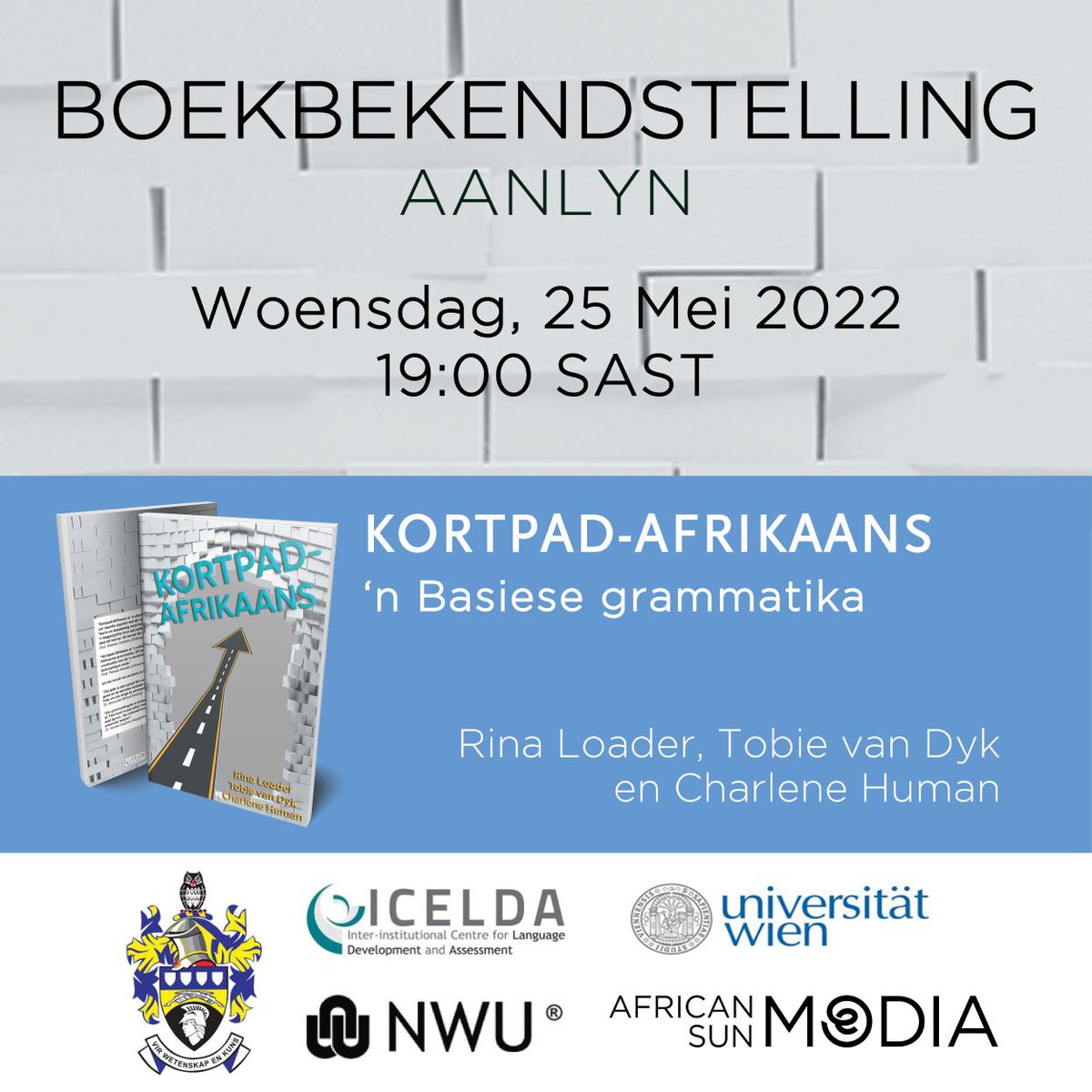 Die <a href="/SAAkademie/">SA Akademie</a> en African Sun Media nooi u graag uit om die boekbekendstelling van Kortpad-Afrikaans by te woon.

Registreer asseblief hier: bit.ly/3wa7vuq
