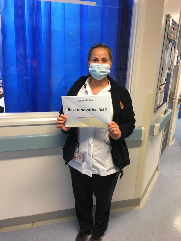 Congratulations to Katie Williams Physiotherapist on Holly Ward who’s innovation idea was chosen as the winner by our consultant nurse for harm free care Sue Harris.
Katie’s idea is to mobilise from admission and is working towards achieving the goal! #getupgetdressedgetmoving