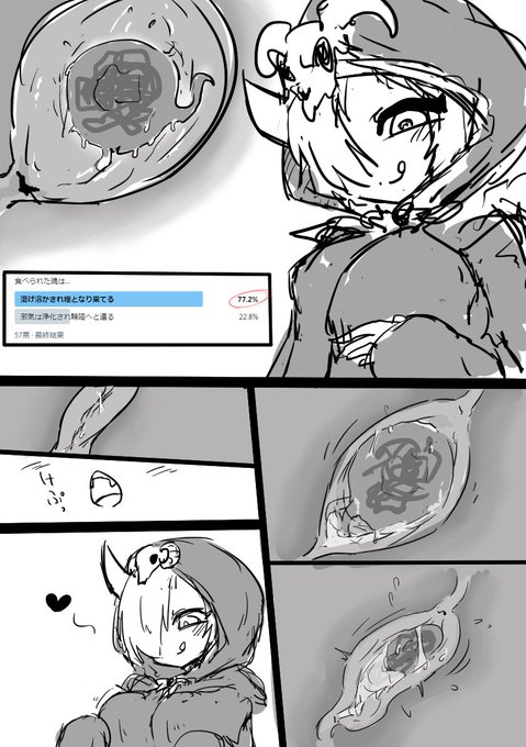 アンケート結果。
みんな聖女みたいな子の一部になりたいんだなぁ…(頑な) 