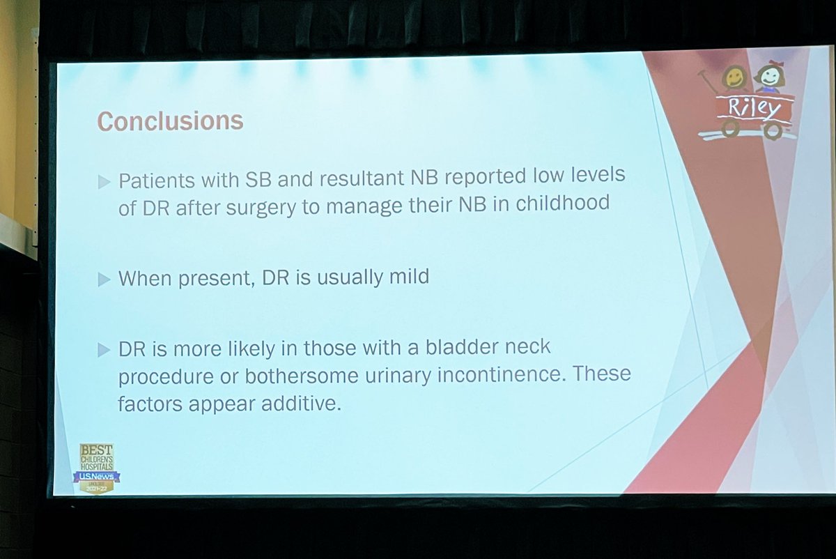 RMisseriMD's tweet photo. Proud of @JoshuaDRoth presenting the @RileyUrology work on decisional regret in spina bifida patients - helping guide surgical management #AUA22 https://t.co/sxzIg7pQWa