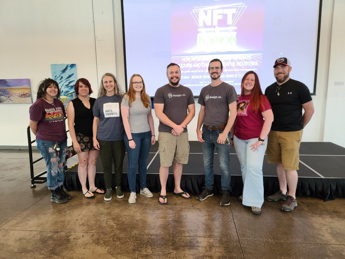 23Designco's tweet image. What a great time last night @DentonPAAC with our first #NFT open discussion. It was awesome to see everyone dive in, engage and learn. 

Thank you Greater Denton Arts Council for the space!

#NFTCommunity #NFT #Denton #NFTartist