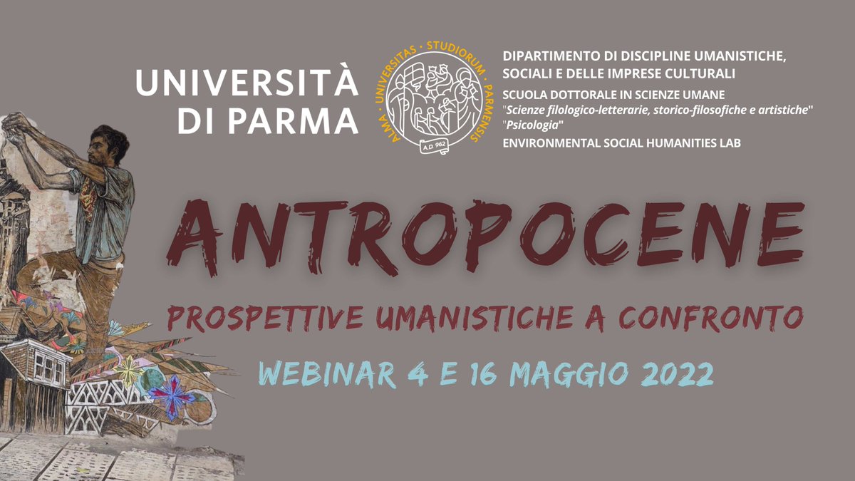 unipr's tweet photo. Secondo webinar #unipr su “#Antropocene. Prospettive umanistiche a confronto”: appuntamento per il #16maggio dalle 15 su piattaforma Teams. Partecipano Rita #Messori, Giulio #Iacoli, Corrado #Confalonieri e Niccolò #Scaffai #TerzaMissioneUnipr
https://t.co/LyMGd6psTc https://t.co/VtNuTYDO5b
