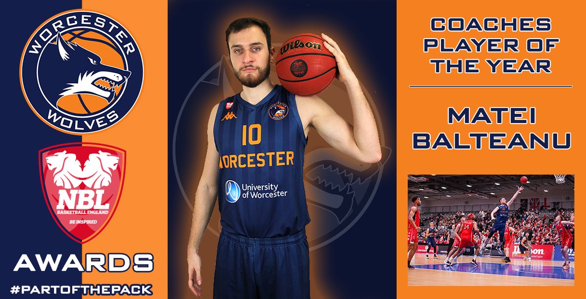 UW_Wolves's tweet photo. 🏆COACHES PLAYER OF THE YEAR🏆
🏀MATEI BALTEANU🏀
#WolfPack congratulations to Matei who clinches the Coaches pick for the Wolves men in @NBLengland !
#PartOfThePack #WolvesAwards #NBL2122 #GameTime #ThreeTeamOneClub https://t.co/C1xZzAOzZB