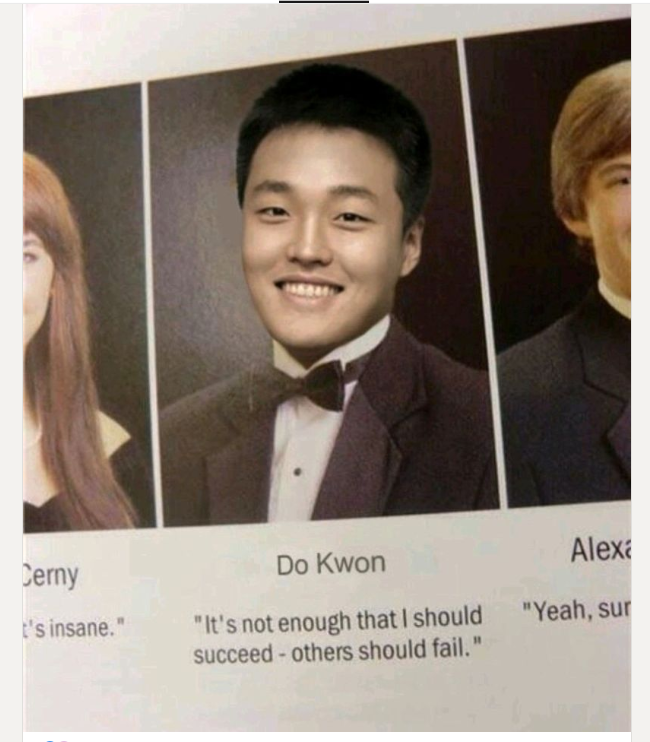 #DoKwon2jail fuckin saddist and narcissit. i feel for his family, if he has any. karma is real, i hope he never recovers. first time in my life i don't feel sympathy for someone, i just can't see how someone can be such a horrible human being

#mfers #LUNA #UST <a href="/terra_money/">Terra 🌍 Powered by LUNA 🌕</a>