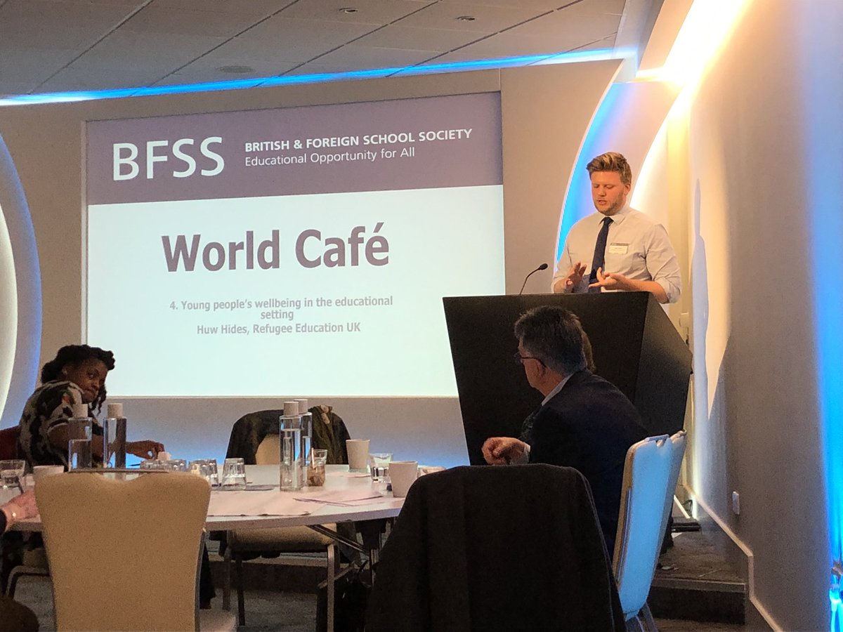 Educational_Opp's tweet photo. Understanding children’s response to trauma is crucial to support their wellbeing in education says Huw Hides @RefugeeEdUK #BFSSConference2022 https://t.co/2WXSlMq1Zw