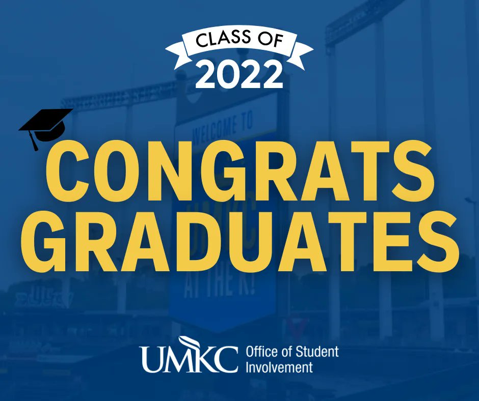 Congrats to all of our 2022 UMKC Graduates! We are so proud of your accomplishments and can't wait to celebrate you this weekend. 🎓🎉