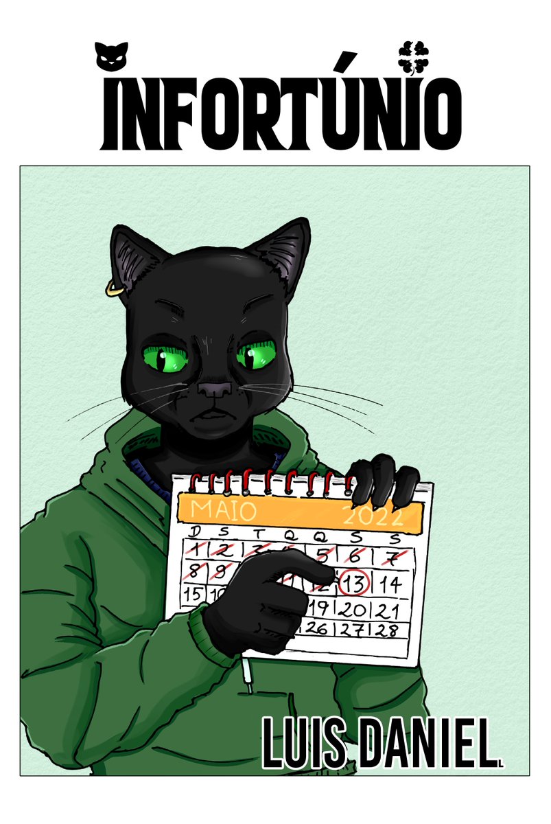 Apresento a vocês INFORTÚNIO

É um One-Shot,  conta a história do dia de Ned, o gato preto que precisa sair de casa na Sexta-Feira 13, espero que gostem.
Segue a Thread com as páginas
A medida que as págs forem ficando prontas, vou postando até finalizar

🔁 + ❤️ = Ajuda demais