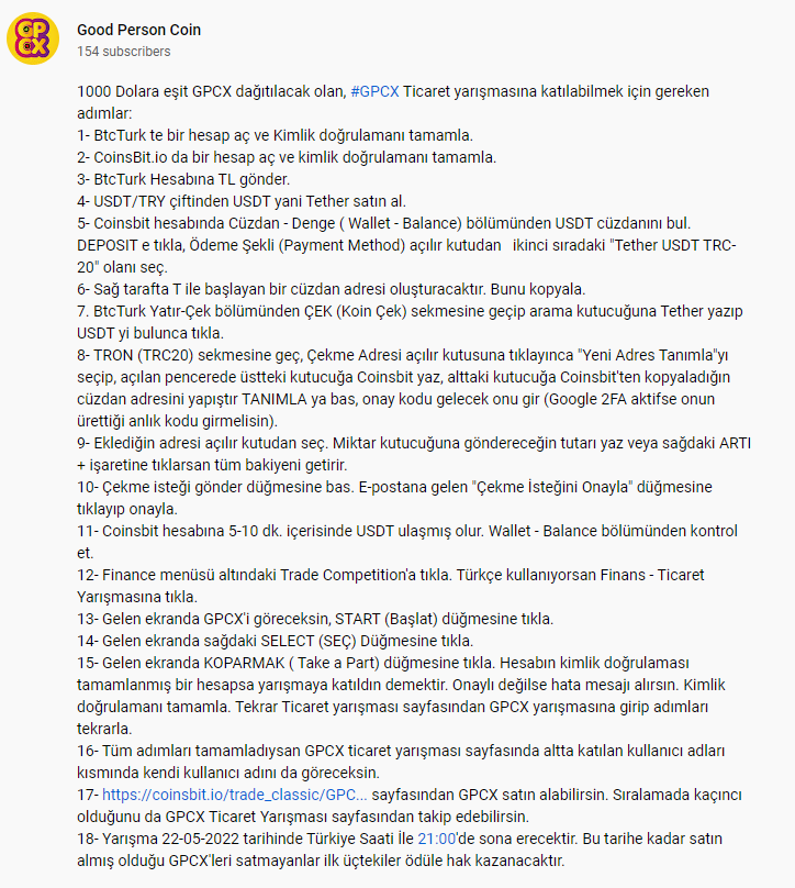 hb_ustun's tweet photo. #GPCX Trade yarışmasına nasıl katılabileceğinizi adım adım yazdım. Herkese bol şanslar bol kazançlar diliyorum.
#Giveways #CryptoNews #CryptoCurrency #btcturk #coinsbit #bist #bist100 #USDT #tradecompetition #ticaretyarismasi #bitcoin #ethereum #altcoin #kripropara #koin #coin https://t.co/vY2VEqy1Eo