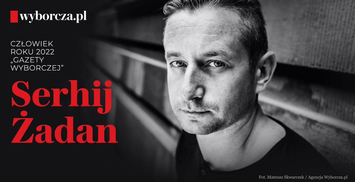 👏🏻 <a href="/serhiy_zhadan/">Сергій Жадан</a> став «Людиною року-2022» за версією 🇵🇱 видання «Газета виборча».

Пишаємось 💪🏼🇺🇦