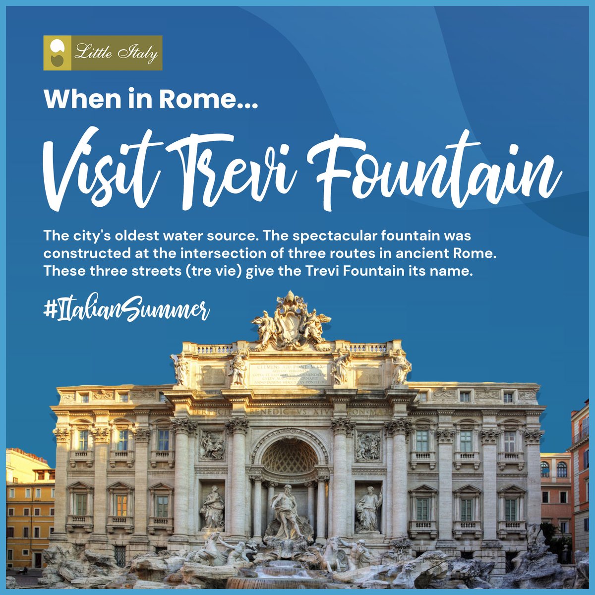 LittleItalyGrp's tweet photo. Planning to visit Rome this summer?
Here are three things you need to experience in Rome.

Do you have any suggestions for places to visit in Rome? Tell us in the comments!

P.S. To experience the delicacies of Rome, visit your nearest Little Italy outlet.

2 of 3
#LittleItaly https://t.co/7Tr6D1miRE