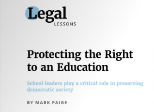 NAESP's tweet photo. "Because of your leadership position in public schools—institutions that are so central to our democracy—you perform an essential role that contributes to the fundamental health of our republic," says Mark Paige in this #PrincipalMag #LegalLessons article. https://t.co/x9kt9a9FO2 https://t.co/iBr2laGwIp