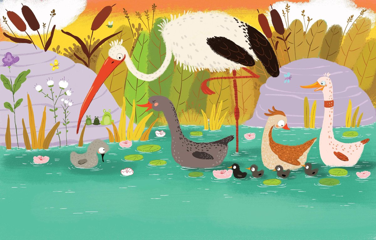 #ChildrensBook #Illustration #FairyTail #UglyDuckling