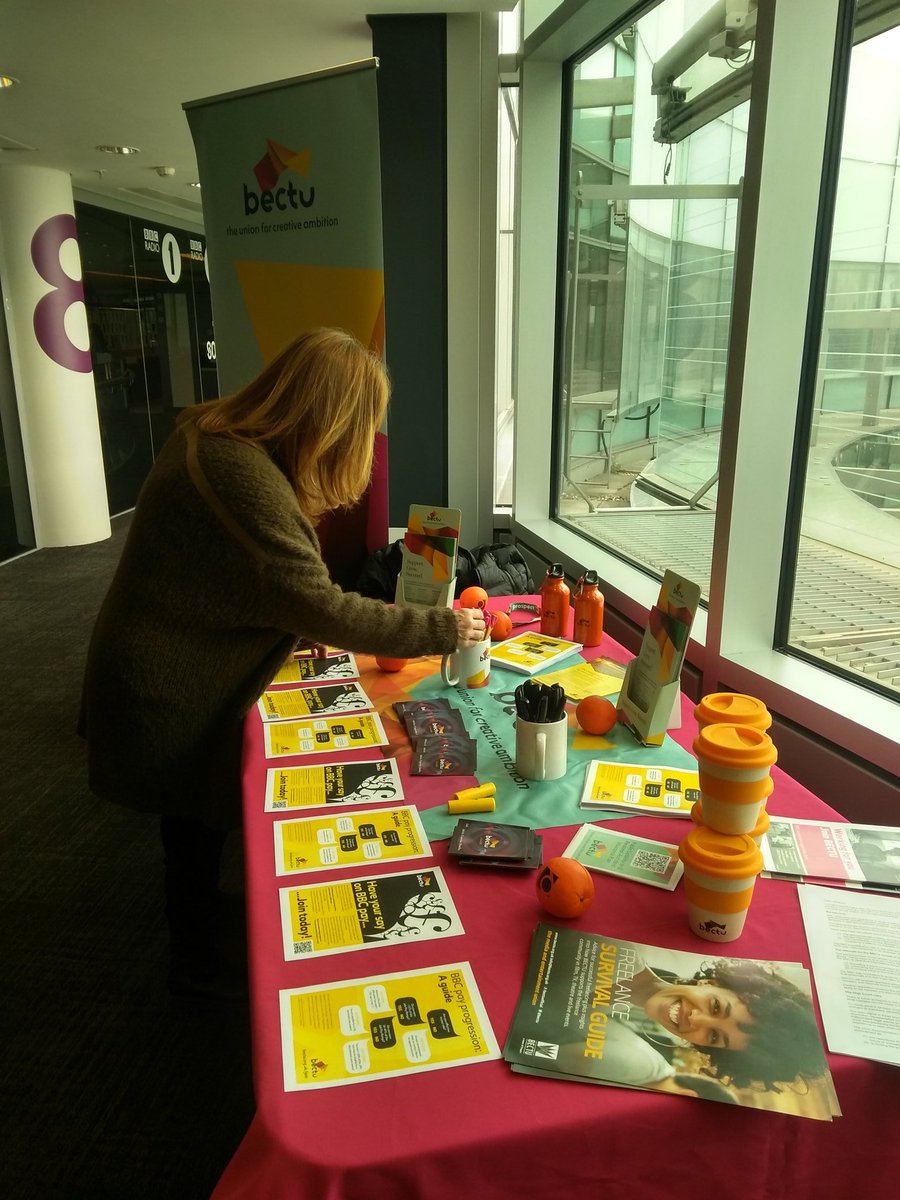 c_hemmington's tweet photo. Good to be back onsite with a Bectu stall at BBC NBH with rep Karen #joinbectu #morethanalicence https://t.co/UiYUo4adv5