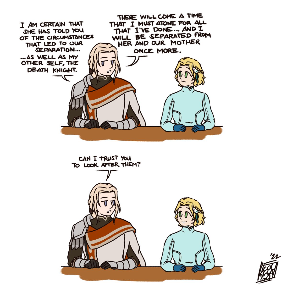 heart-to-heart talk with the bro at denny's--i mean, the dining hall
#FE3H #mercigrid 