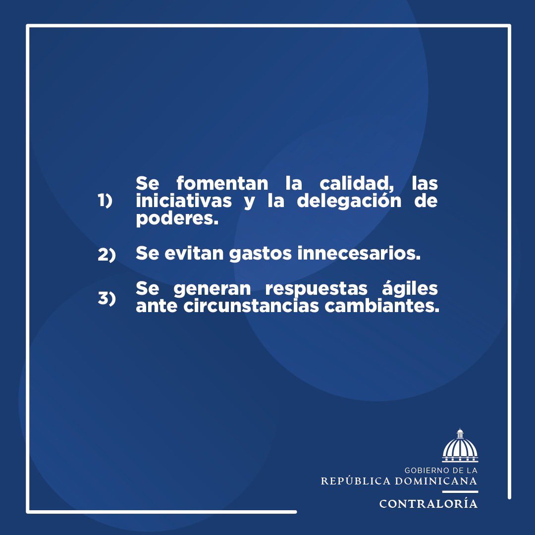 ContraloriaRD's tweet image. El sistema de control interno está a cargo de la propia entidad pública. Su implementación y funcionamiento es responsabilidad de sus autoridades, funcionarios y
servidores.

#ContraloríaRD #CGR #SomosControl