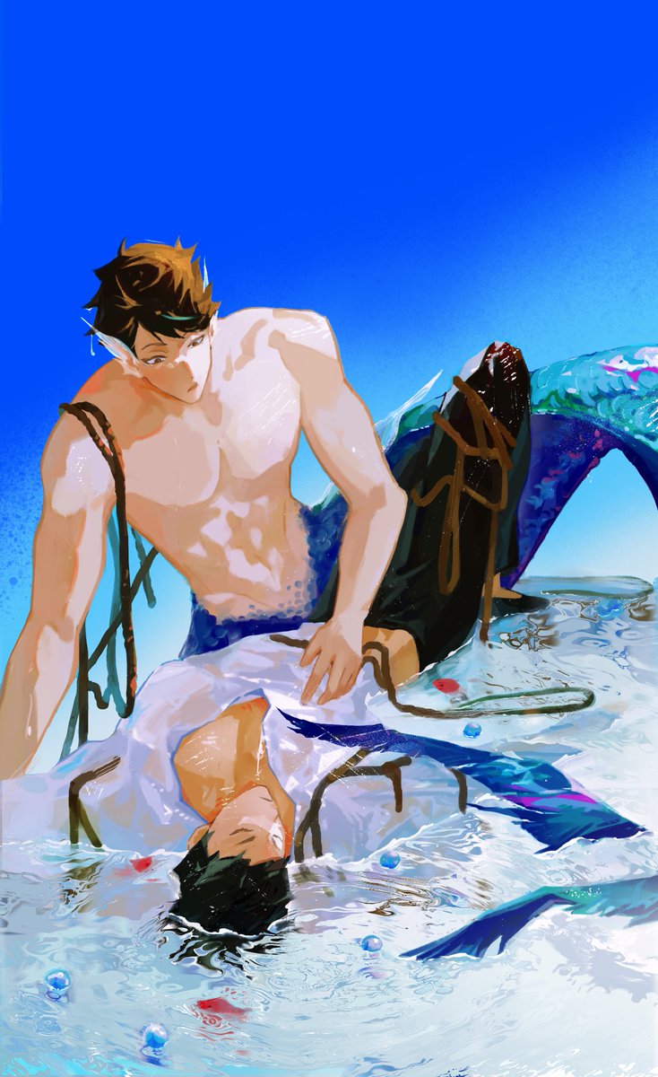 人鱼王子捡到了他的宝藏
#及岩 #oiiwa #ハイキュー