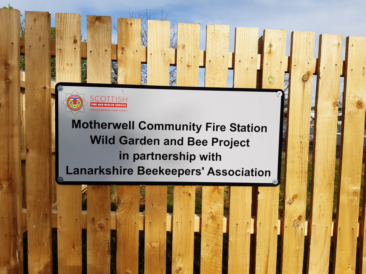 Thank you to pupils from <a href="/FPSMotherwell/">Firpark Secondary</a> for the donation of pots and plants they painted and grew for Motherwell fire station's wild garden. Watch Commander Chris Veitch arranged for the group to visit, learn about beehives, see the fire appliance and use the hose reel!