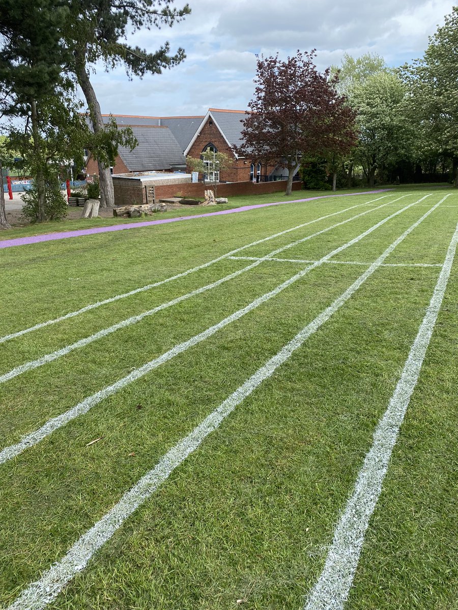 cutthorpe's tweet photo. A fresh cut and lines ready for Sports Day! 2 weeks today. #keepfit #community 🏃‍♀️ https://t.co/34fm1hiDoH