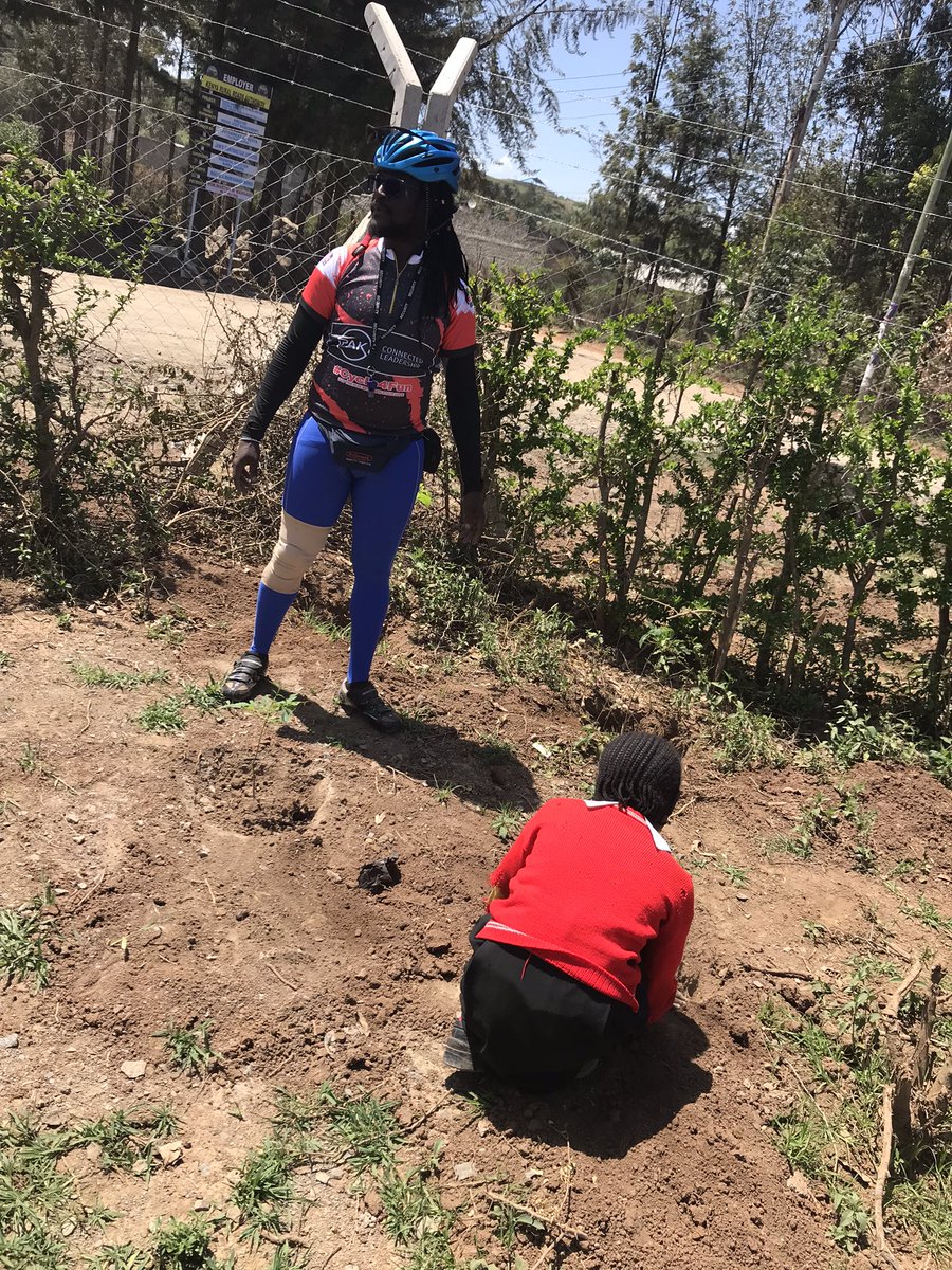 AzuTopshutter's tweet photo. Off the Mic 🎤 and back to the Saddle 🚴 for some Tree 🌲 Planting session with @GlobeGoneGreen alongside @kdfinfo at Teachers 👩🏽‍🏫 Primary School 🏫 in Gilgil. 

For the Love ❤️ of Mother Nature we #Cycle4Fun because we #LoveNature 

#zeroemissions #Cycle4Fun https://t.co/nVBFrjw757