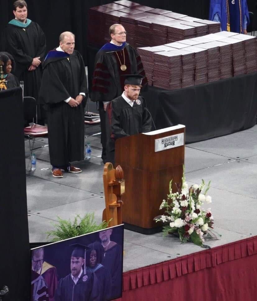 GuestCongress's tweet photo. Haley and I are proud of our son, Kennedy, as he spoke at the MSU graduation ceremony yesterday - and of our other son, Patton, and his upcoming high school graduation. We join families across Mississippi in celebrating all high school and college graduates at this special time! https://t.co/G3ms23D6BO