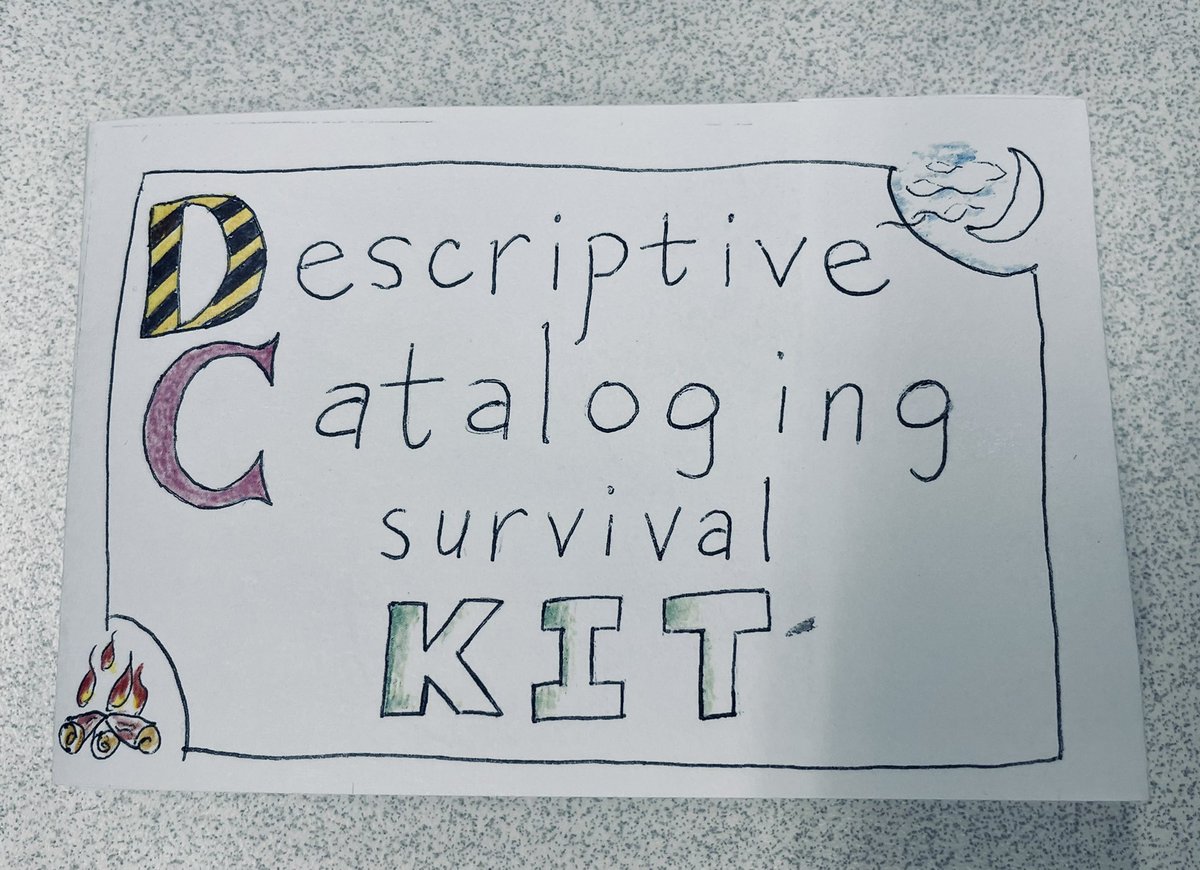 notenoughbooks3's tweet photo. Tiny booklet made by my colleague, JW: “Descriptive Cataloging Survival Kit” #cataloging #librarytwitter #miniRDA https://t.co/6VqJ54uYAi